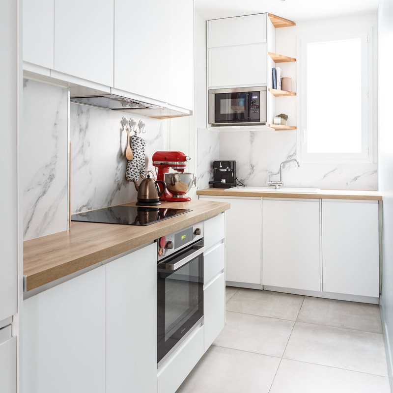 O profissional novo projeta armários de cozinha modernos feito-à-medida o fabricante branco das portas de armário da cozinha da melamina