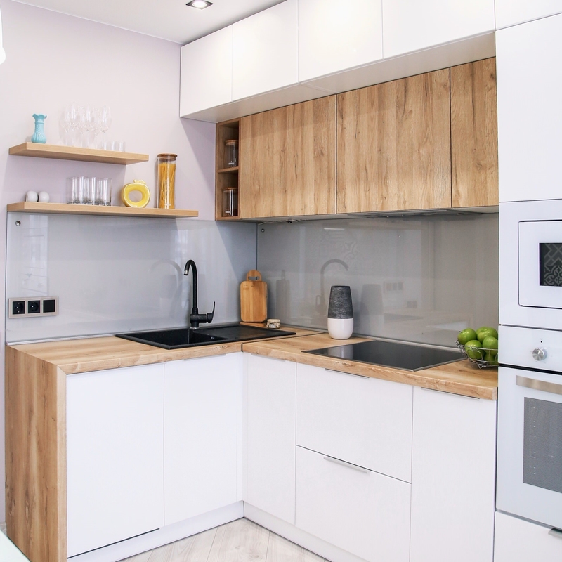 O profissional novo projeta armários de cozinha modernos feito-à-medida o fabricante branco das portas de armário da cozinha da melamina