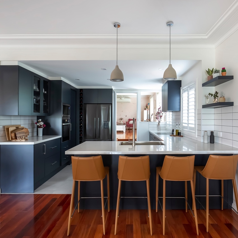 Armários modernos da cozinha completa do PVC de Matte Black Color para o armário de cozinha da mobília da cozinha