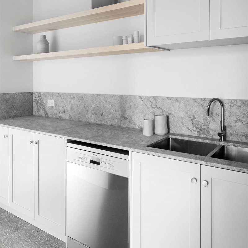 Armário de armazenamento feito sob encomenda da lavandaria com luz Gray Shaker Modern Bathroom Vanity do dissipador