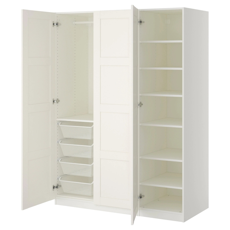 Vestuário branco luxuoso completo do armário embutido da porta de balanço do hotel modular do armário de armazenamento do quarto do MDF