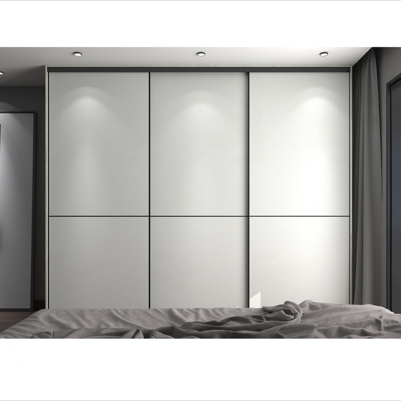 Porta branca de Grey Wardrobe Multi Color Sliding da melamina de madeira da pintura moderna