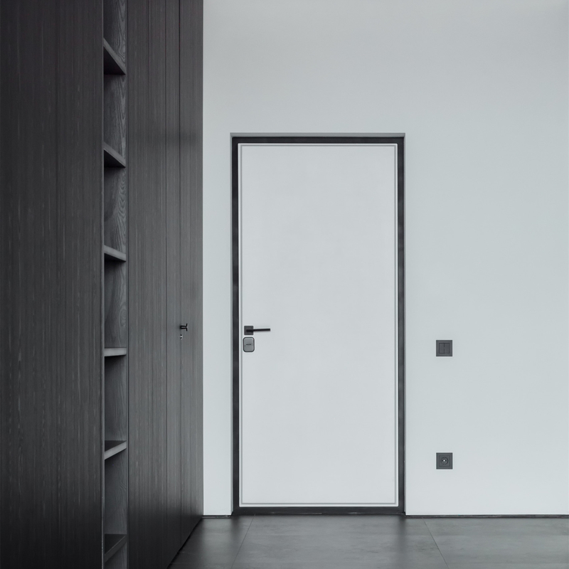 As portas interiores de madeira do quarto da melamina almofadam a primeira demão branca do núcleo contínuo moderna