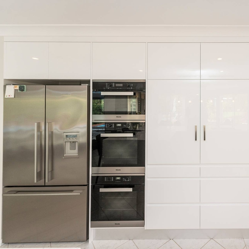 Multi armário de cozinha da laca da combinação de cor com painel impermeável