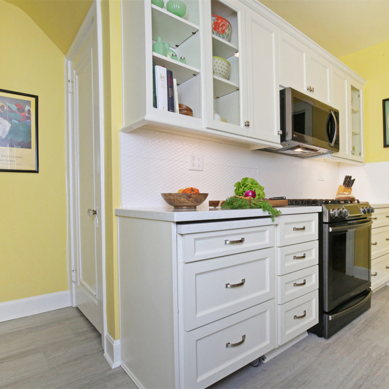 O vidro modular da cozinha projeta o grupo inteiro do armário de cozinha da mobília moderna de Shaker Style Lacquer Unit Small
