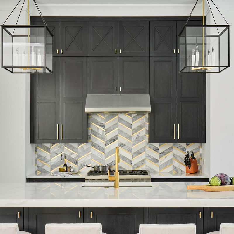 Punho dourado de alta qualidade moderno americano Shaker Kitchen Cabinets Complete Sets preto próximo macio com ilha